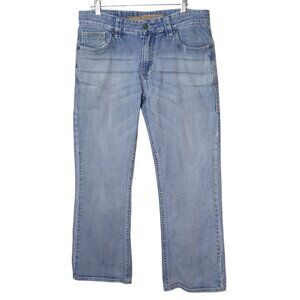 Rock & Roll Mens Denim Bootcut 33x39 Blue Jeans Double Barrel Cowboy Regular